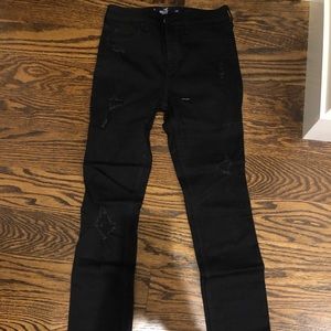 Hollister black denim skinny jeans